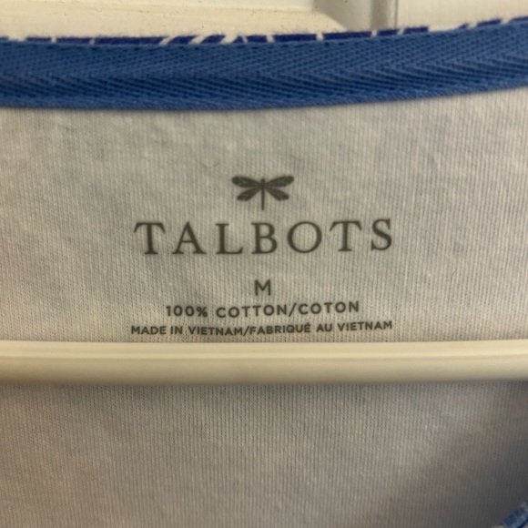 Talbots shift dress. Seashell pattern in pinks and blues. Cap sleeves. Size M. - Picture 5 of 5